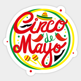 Cinco de Mayo traditional Mexican Holiday Sticker